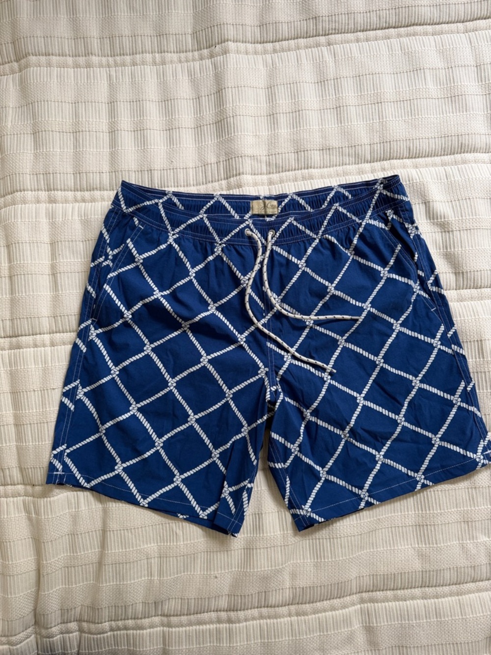 J. Crew Blue Rope-Print Athletic Shorts